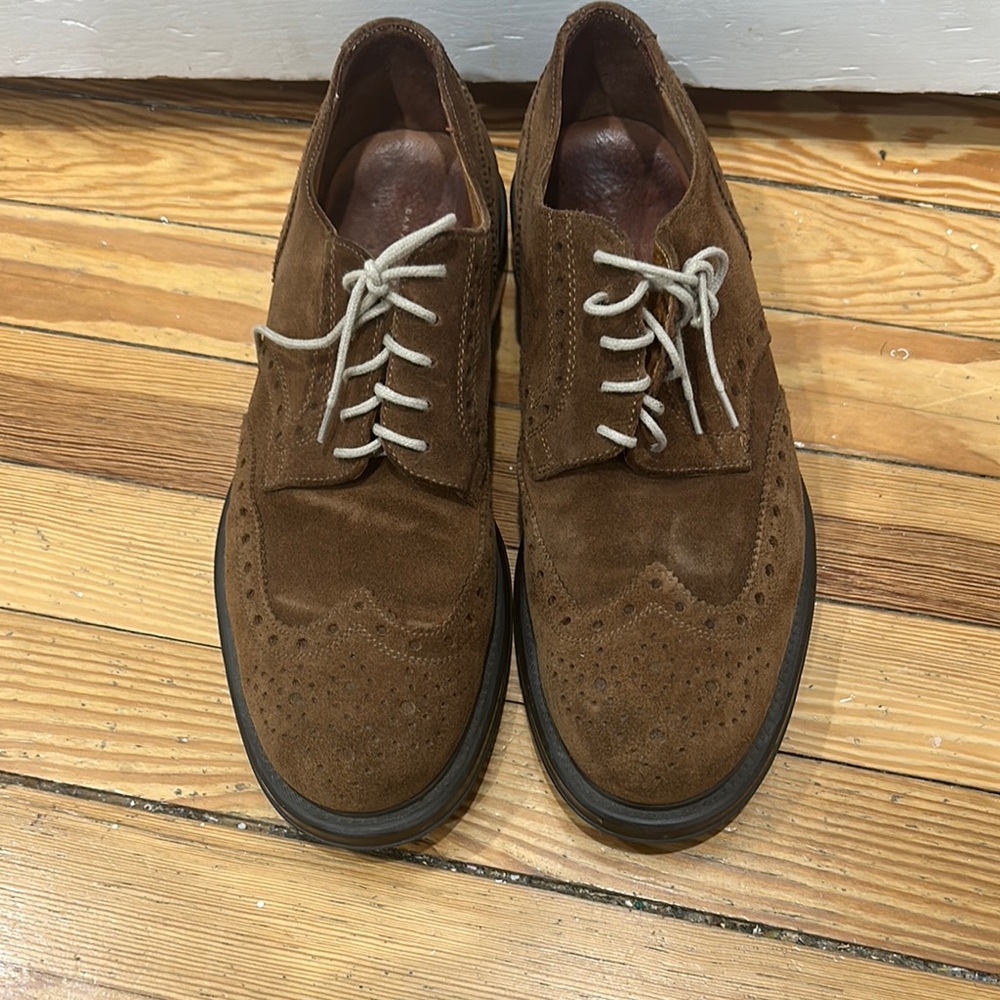 Brown Suede Men's Dress Shoes